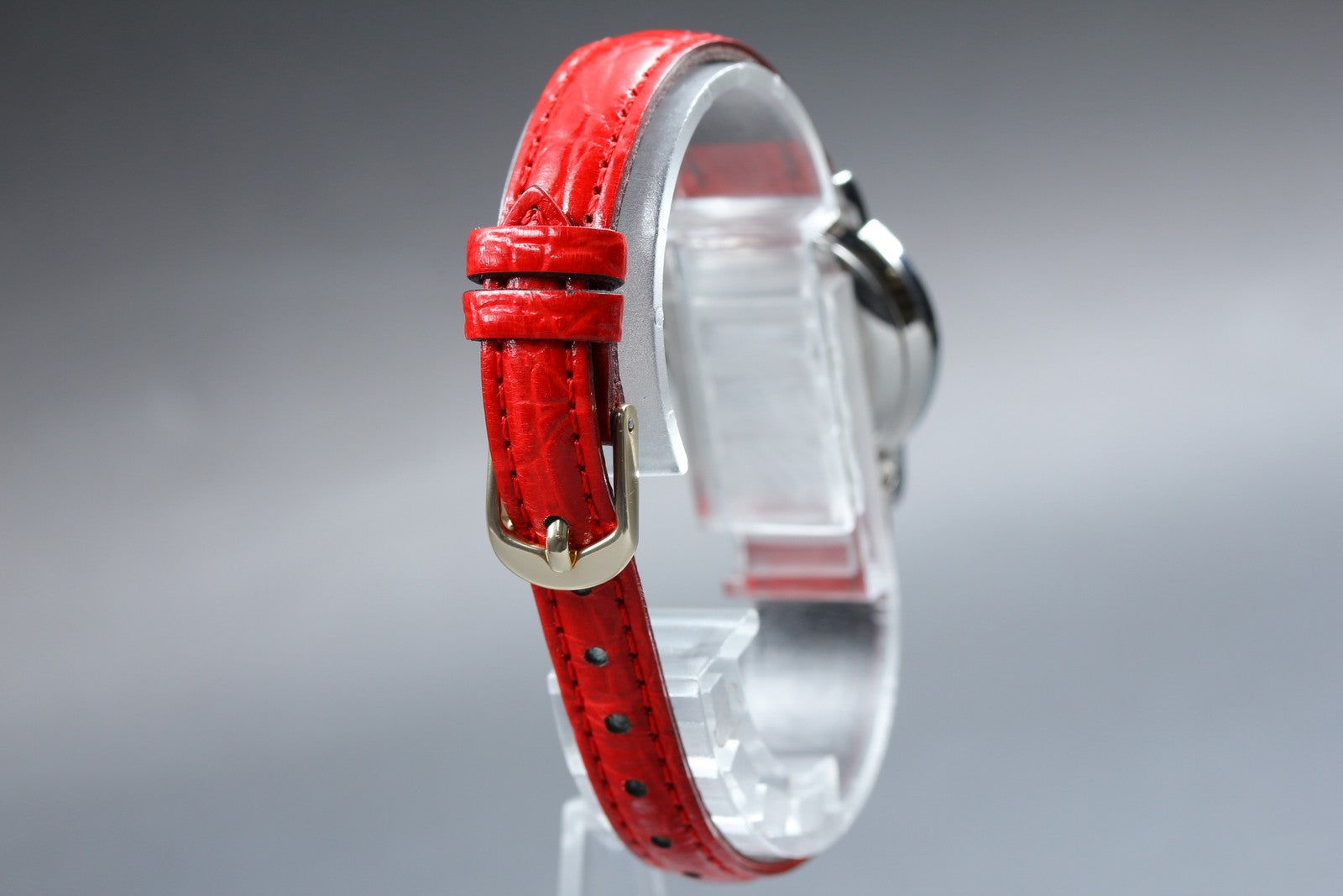 Vintage [Exc+5 Box] HERMES Sellier White Dial Red 24mm Woman's Quartz Watch
