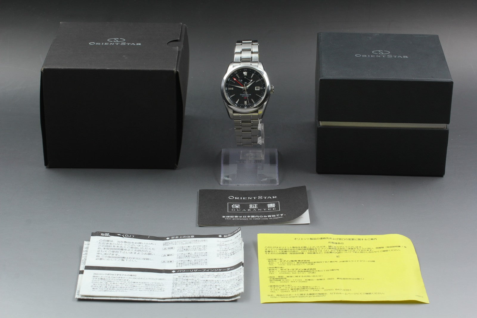 [Exc+5]Box ORIENT Star GMT DJ06-C0-B Automatic Black Dial Men's Watch 42mm JAPAN