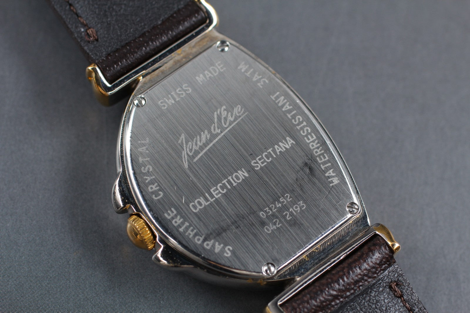 Vintage [Exc+5] Jean d'eve Sectora Gold 24mm Blue Women's Quartz Watch JAPAN