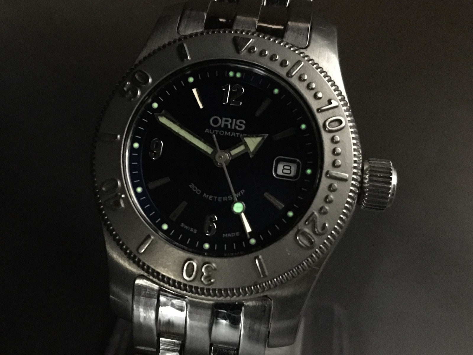 ORIS Big Crown Diver 7508 Automatic Blue Dial Unisex Date Watch 32mm JAPAN Box