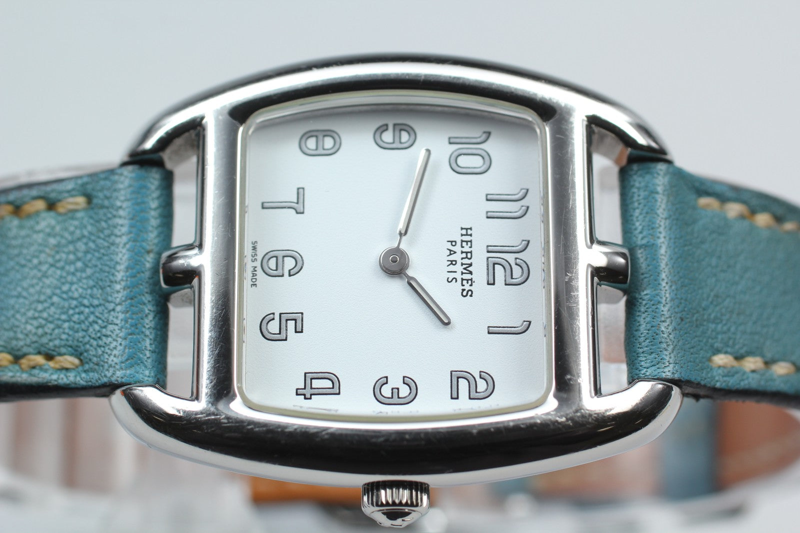 New Batt* HERMES Cape Cod Double Tour CT1.210 Quartz White Women's 27mm JAPAN