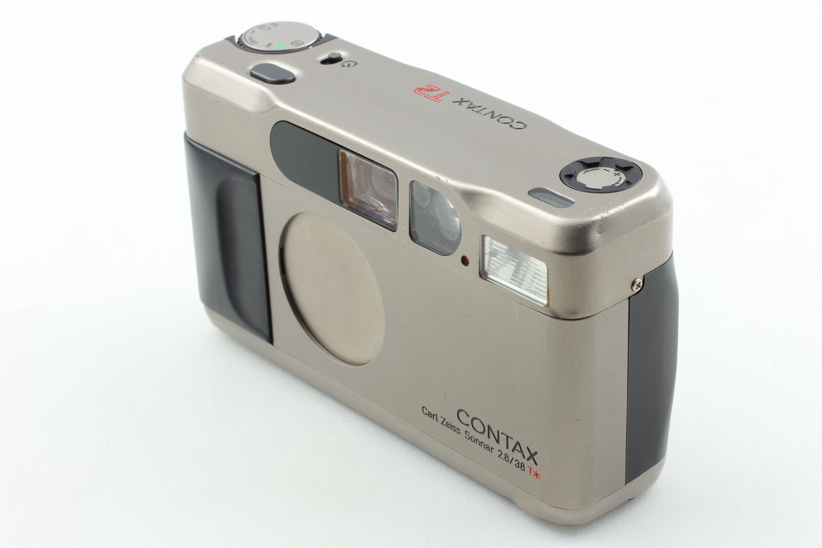 Video [Exc+4 w/Case] Contax T2 Titan Silver 35mm Film Camera From JAPAN