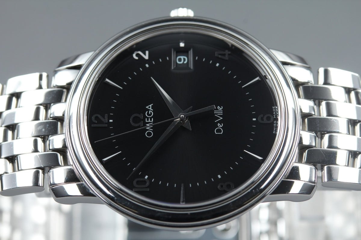 Omega De Ville Prestige 4510.50 Cal.1532 34mm Black Dial Quartz Men's Watch Box