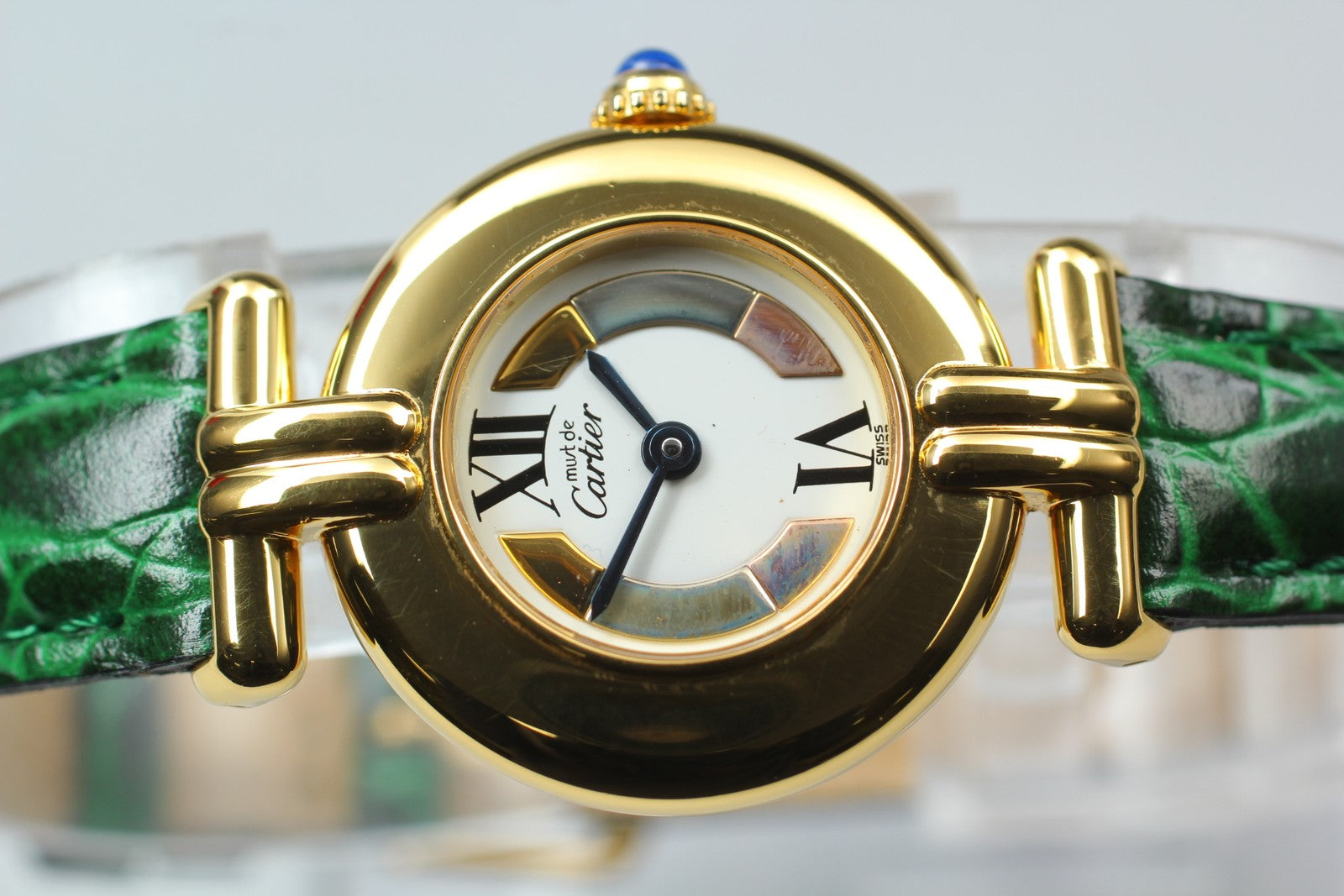 Vintage [Near MINT- Pouch] Cartier Must Colisee Vermeil 590002 Women's Qz Watch