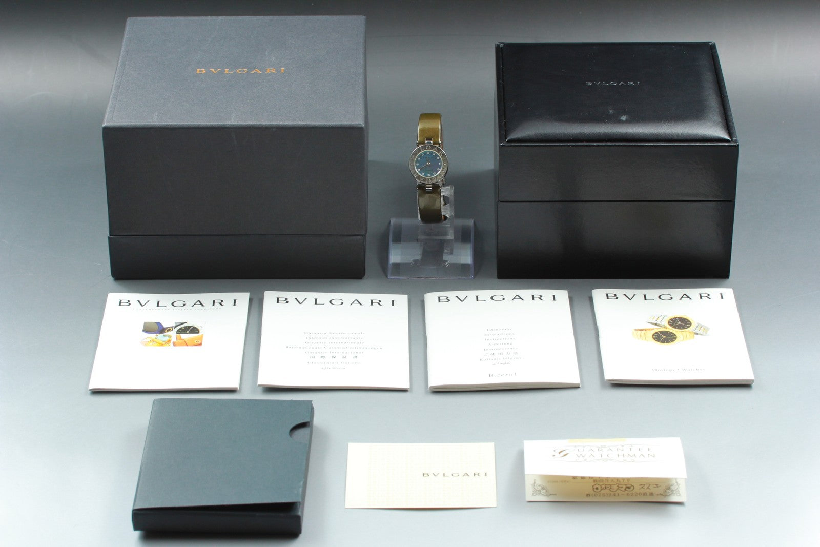 [Exc+5 Box] BVLGARI B.zero1 BZ22S 12P Diamond Blue 22mm Quartz Watch JAPAN