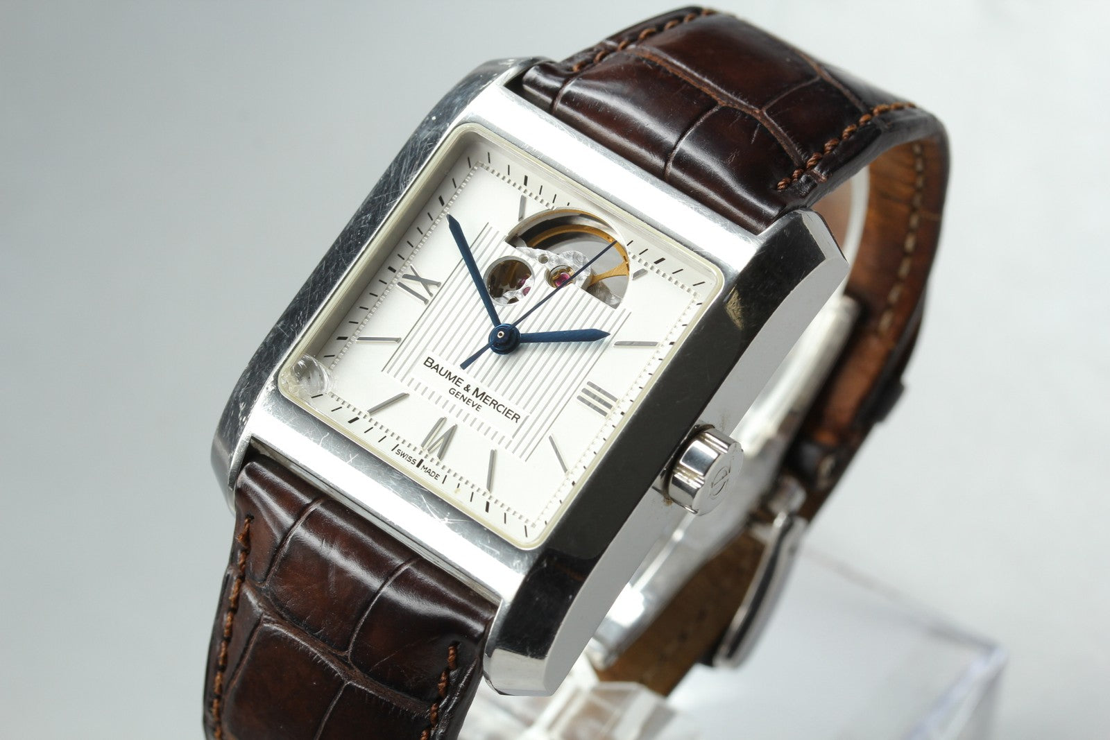 BAUME＆MERCIER Hampton 65577 Automatic White Dial Men's Watch 34mm JAPAN Exc+5