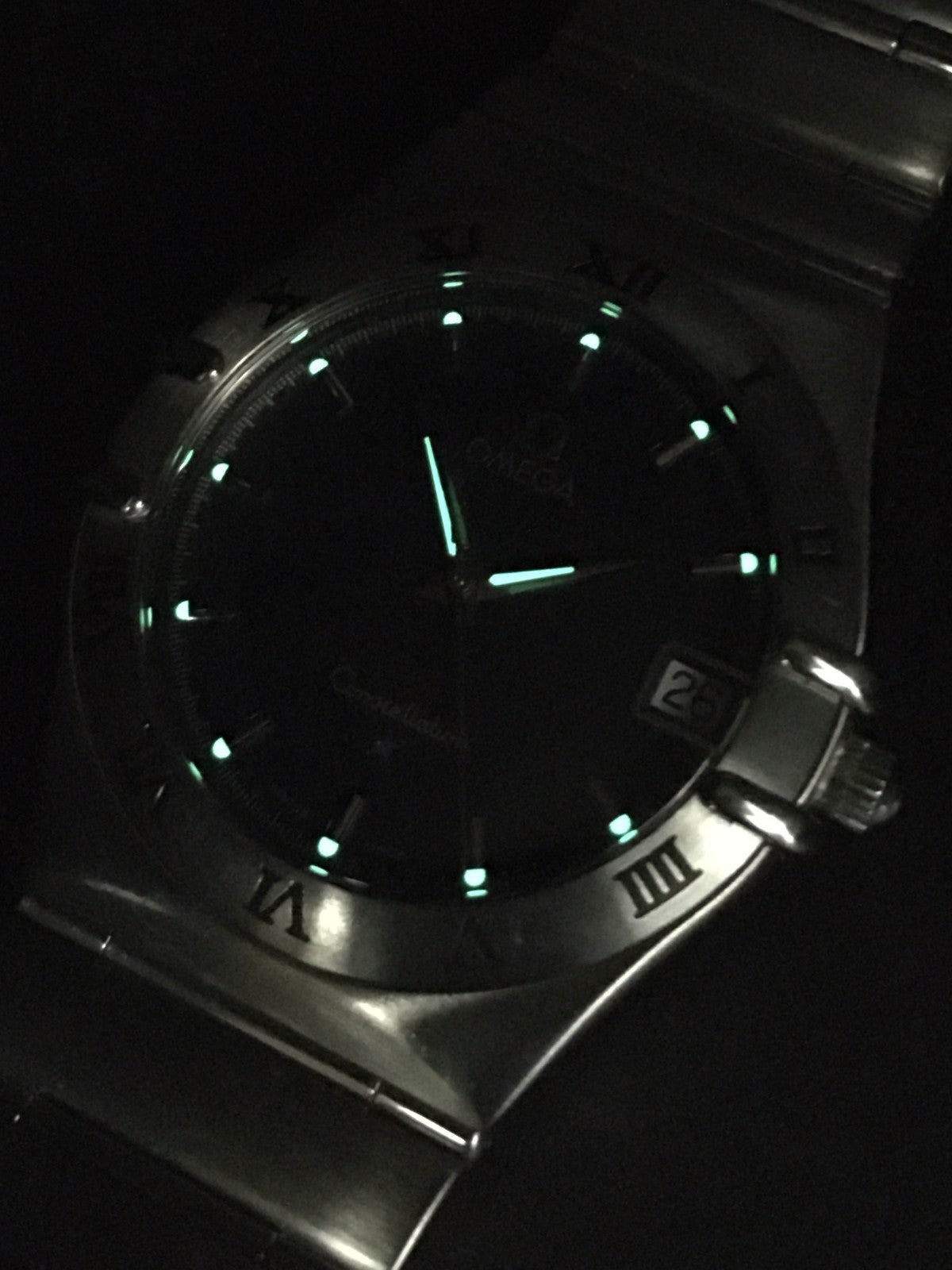 New Batt Vintage OMEGA Constellation Cal.1512 Quartz Men's Watch 33mm From JAPAN
