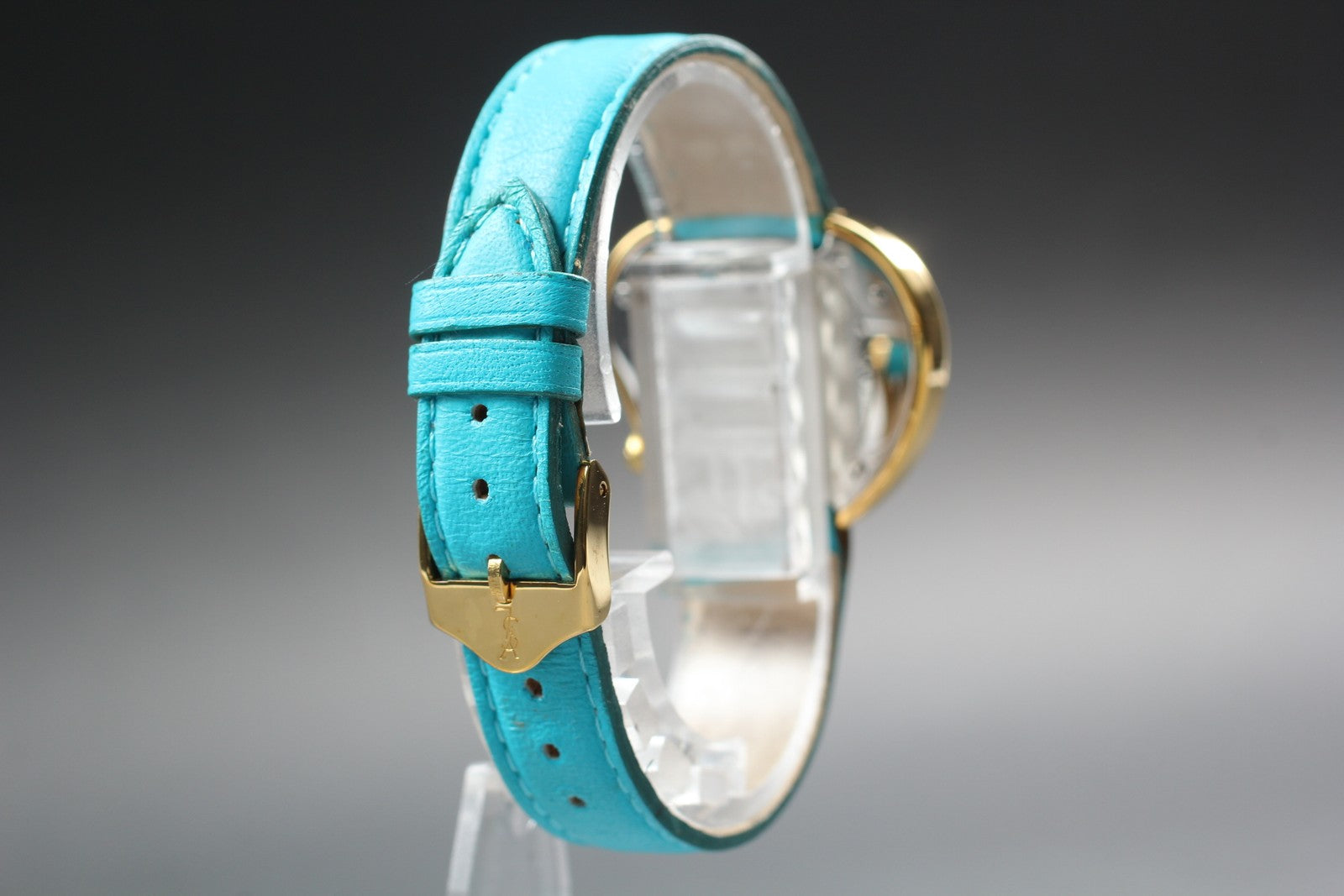 [Exc+5 Box] Yves Saint Laurent Heart Gold Turquoise 30mm Women's Watch Quartz