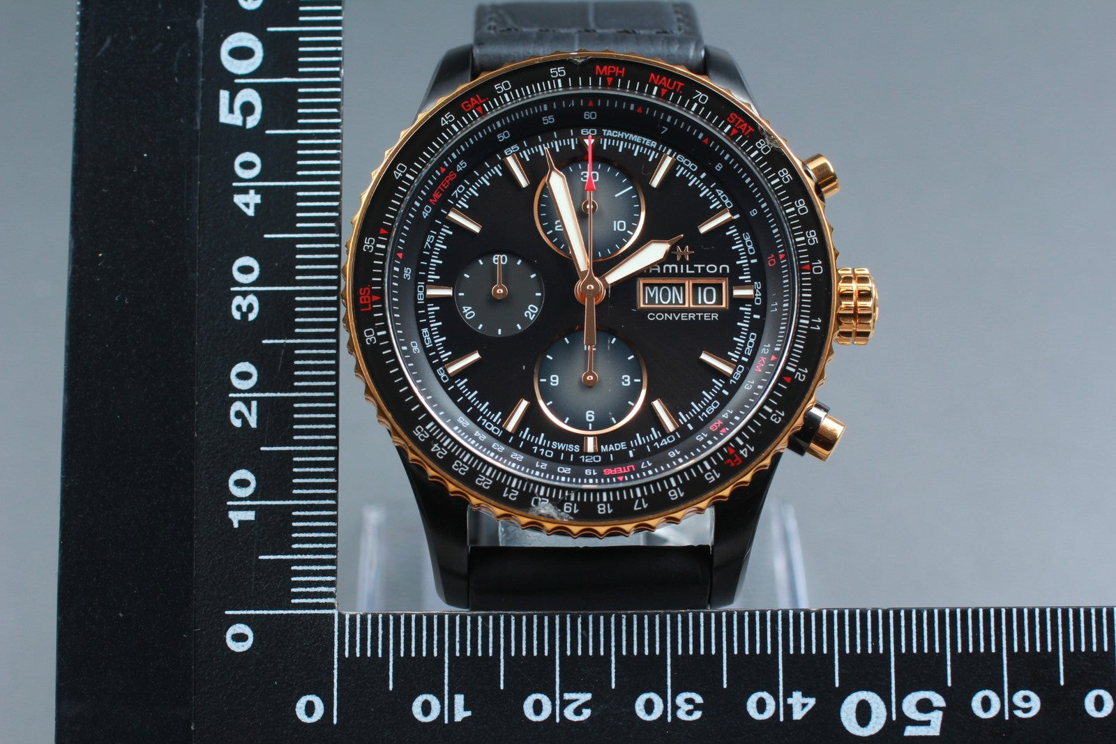 overhauled Hamilton Khaki Aviation Converter H767360 Automatic Black Watch 45mm