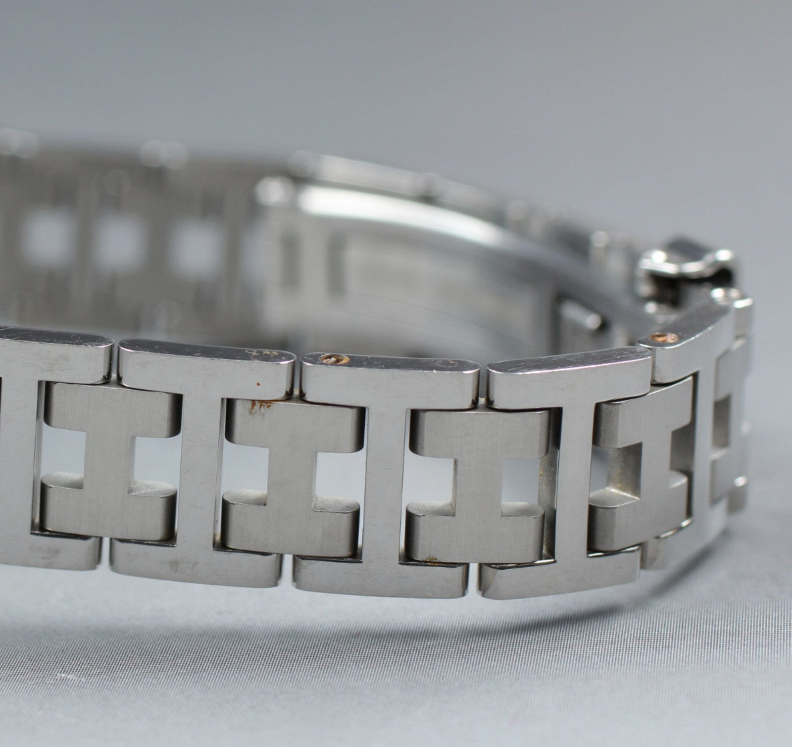 [Exc+5 Box] Hermes Clipper CL4.210 24mm Silver Woman's Quartz Watch JAPAN