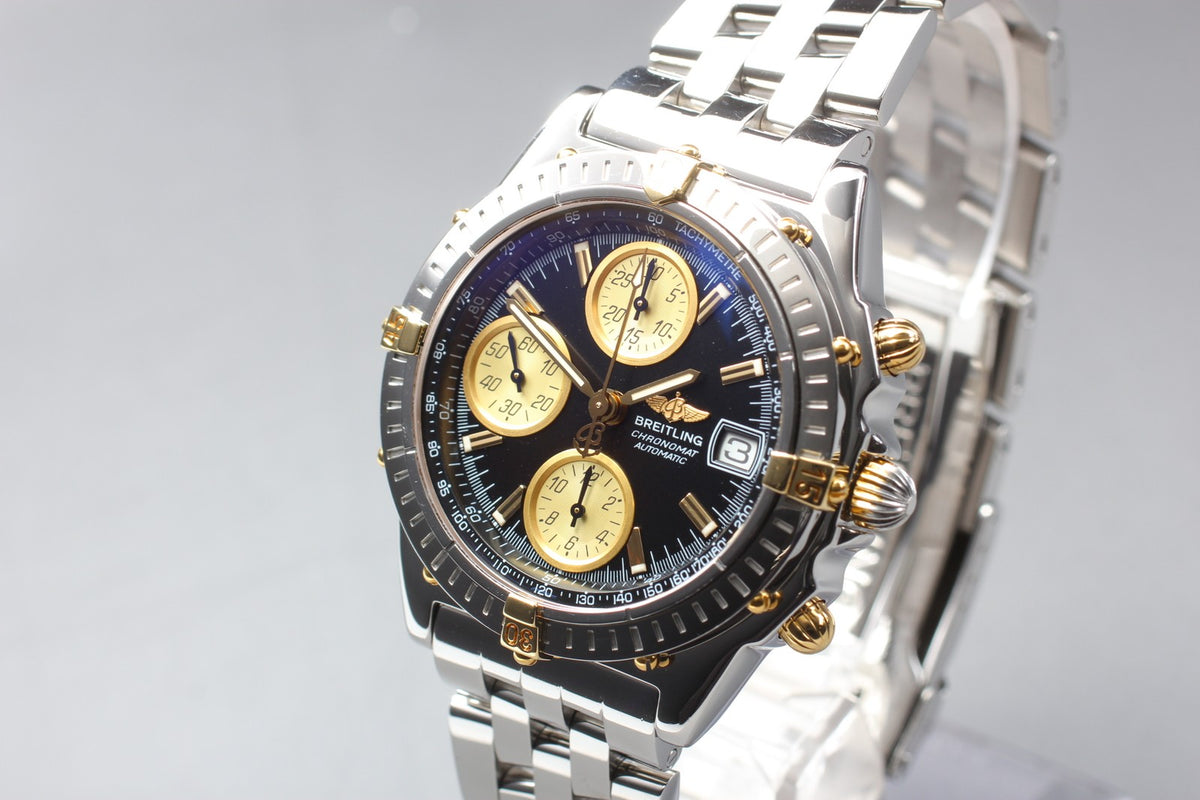 [Polished] BREITLING Chronomat B13350 Black 39mm Chronograph AT Men's Watch