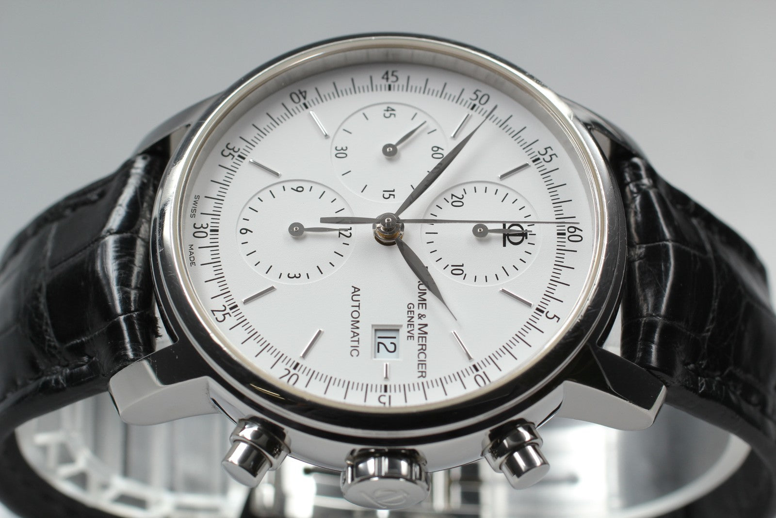 [Exc+5] BAUME＆MERCIER Classima 65533 Automatic White Men's Watch 42mm From JAPAN