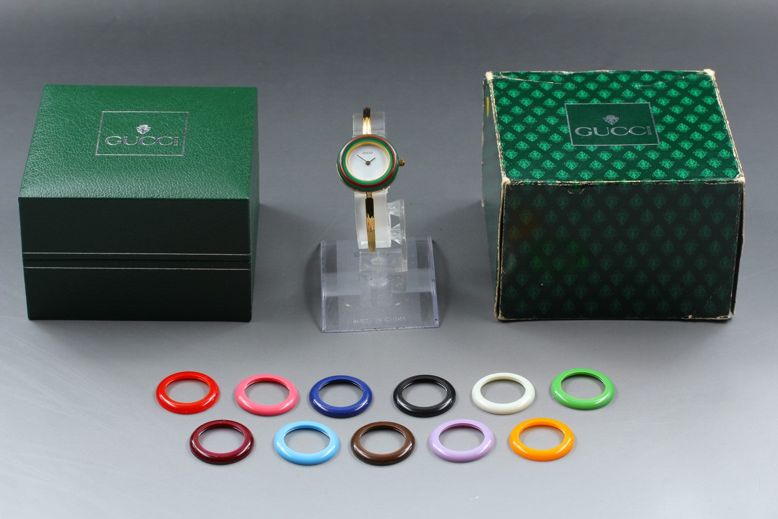 New Batt Vintage GUCCI change bezel 11/12.2 Quartz Women's Watch 25mm JAPAN Box