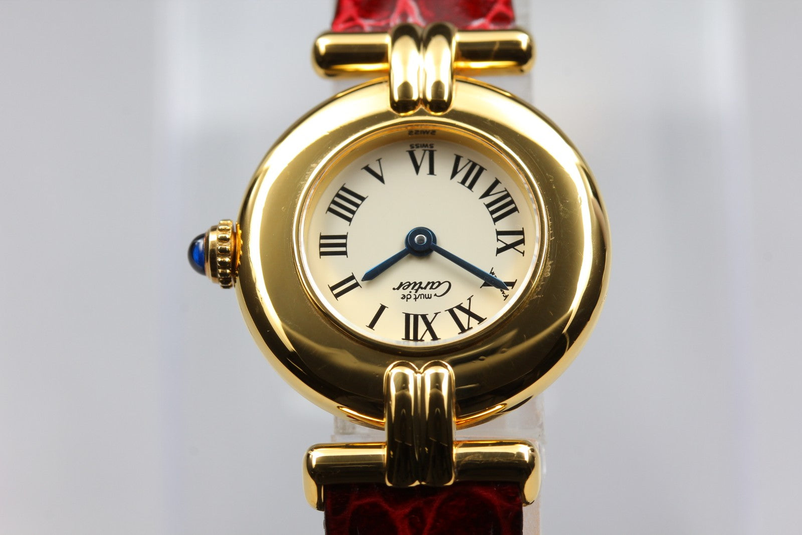 Vintage [Near MINT Pouch] Cartier Must Colisee Vermeil 590002 Women's Qz Watch