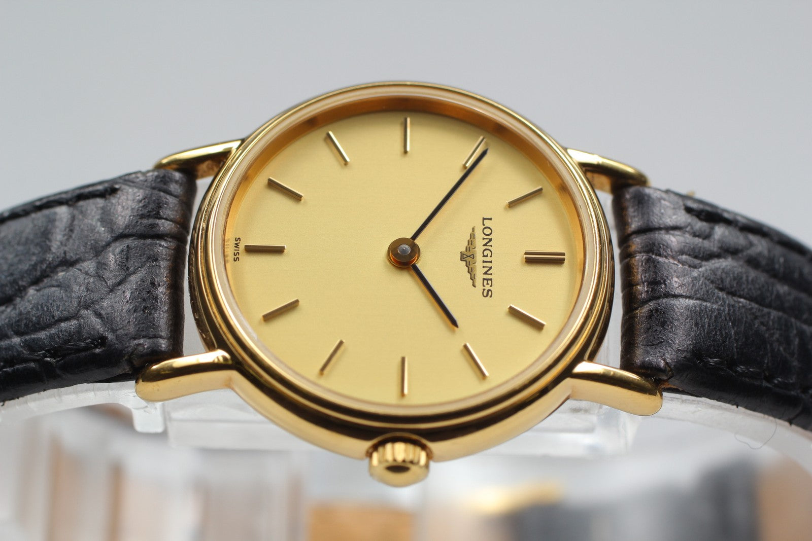 NewBatt[Exc+5] Vintage Longines L4.137.2  Gold Women's Quartz Watch 23mm JAPAN