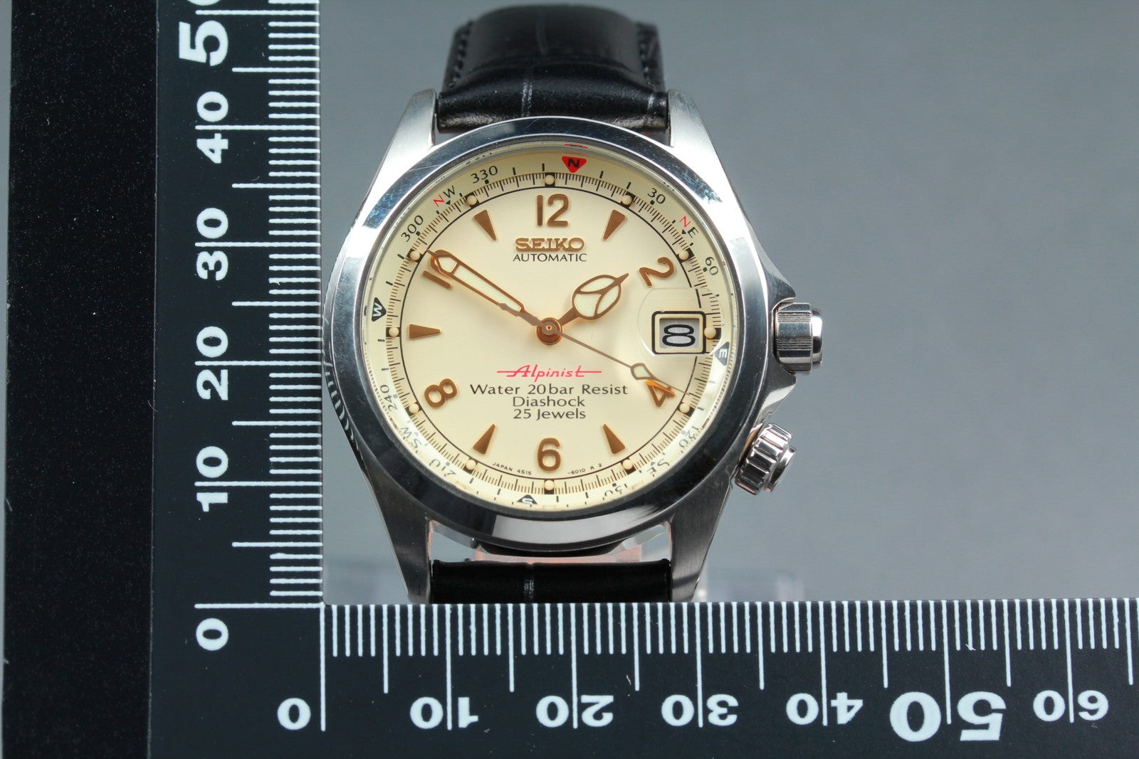 [Exc+5] SEIKO Alpinist 4S15-6000 SCVF007 Cream Dial Automatic Men's JAPAN