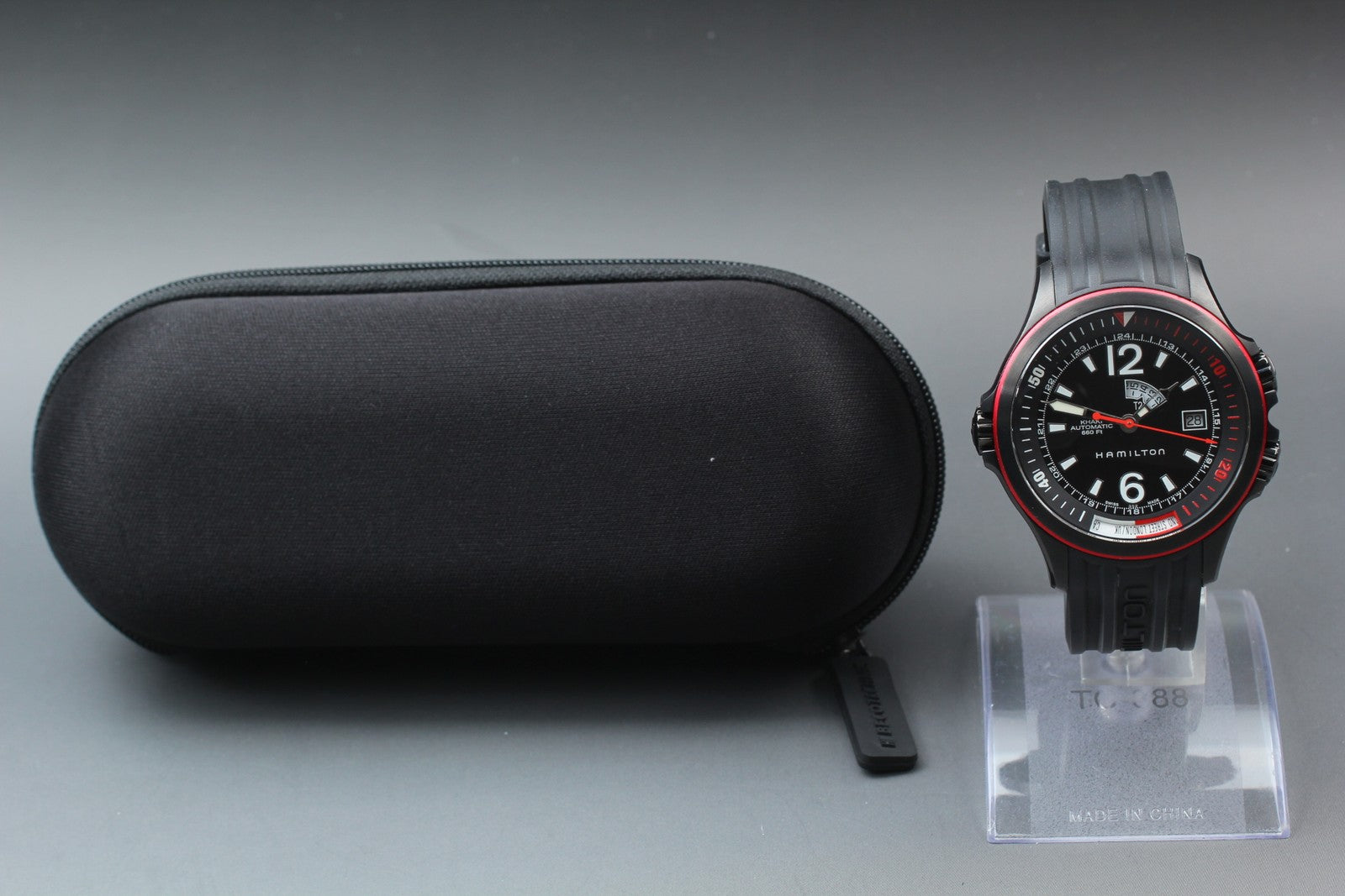 Hamilton Khaki Navy H775850 GMT Diver Automatic Black Men's Watch 43mm *N MINT
