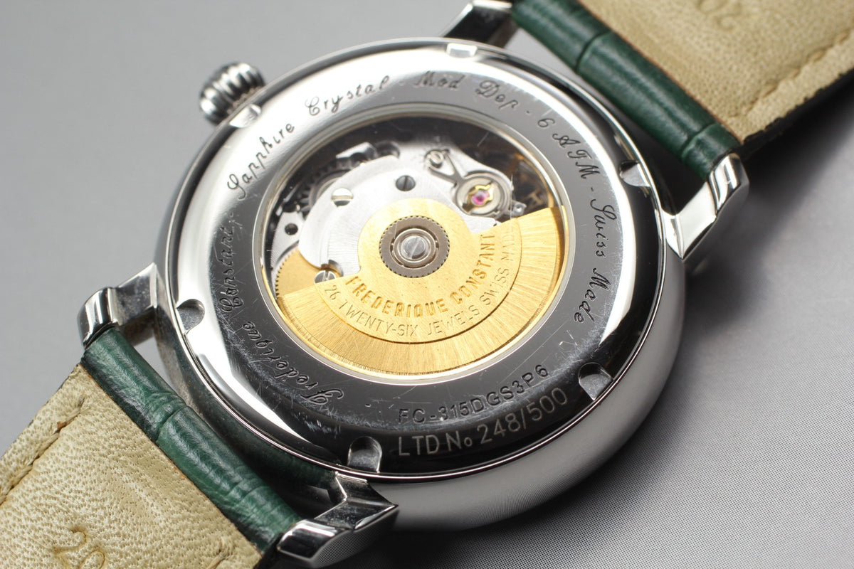 Limited FREDERIQUE CONSTANT FC-315DGS3P6 Green Automatic Men's Watch 38mm JAPAN
