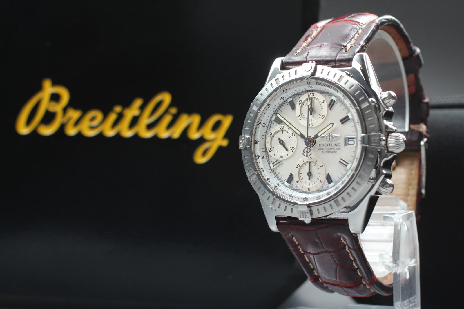 [Exc+5 Box] BREITLING Chronomat A13352 Chronograph White AT 39mm Men's Watch