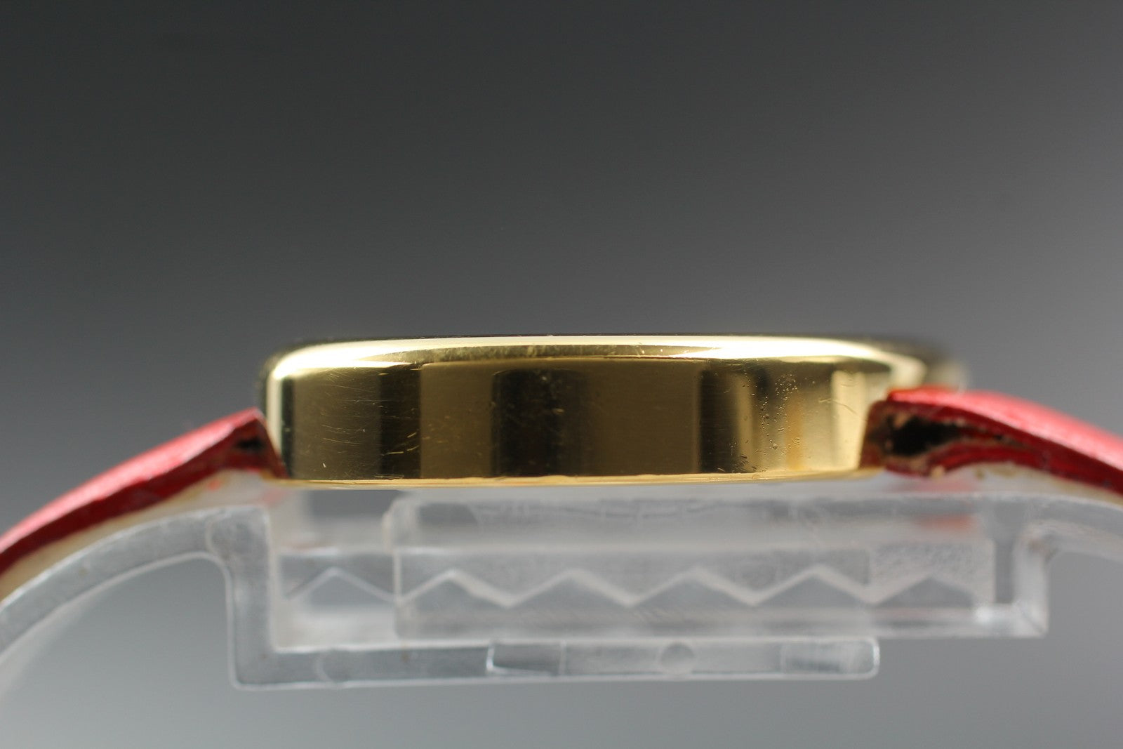 [Exc+5] Yves Saint Laurent Heart Gold Red 30mm Women's Watch Quartz JAPAN