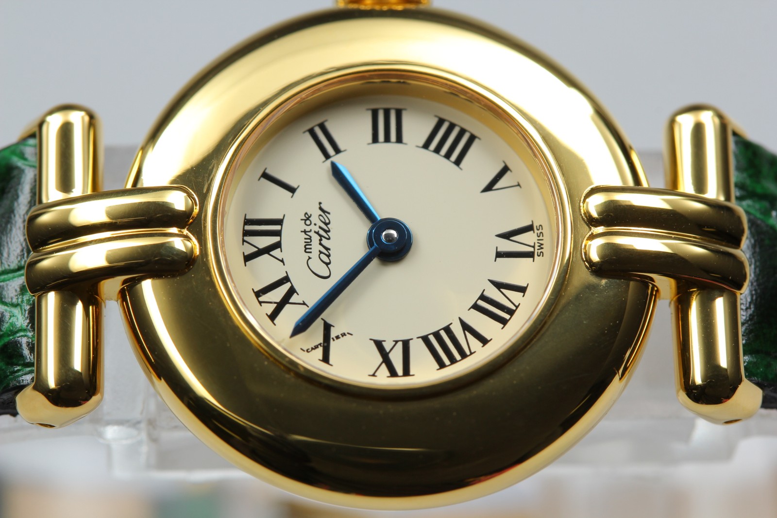 Cartier Must Colisee Vermeil 590002 Green Gold Women's Qz Watch Vintage [Pouch]