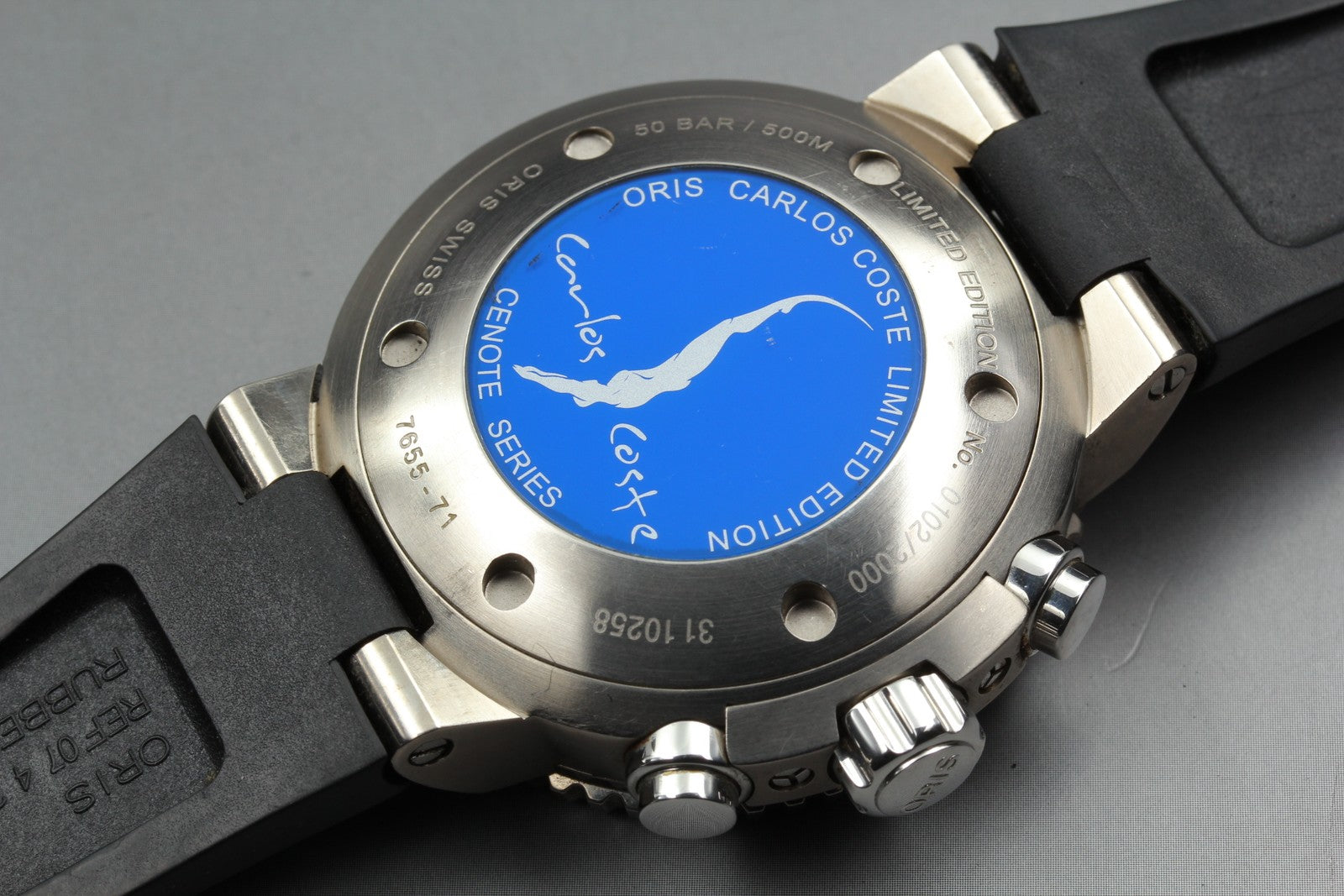 ORIS Carlos Coste Cenote Titanium 7655-71 Automatic Black Men's Watch 46mm Exc+5