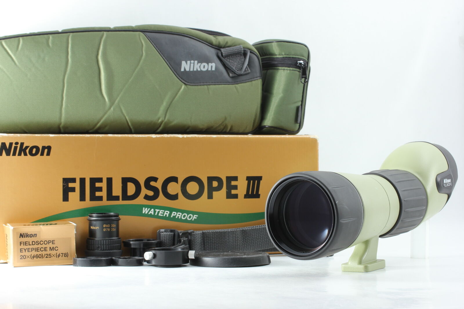 [ Exc+5 w/ Case ] Nikon Fieldscope III Field Scope D60 Eyepiece 20x From JAPAN