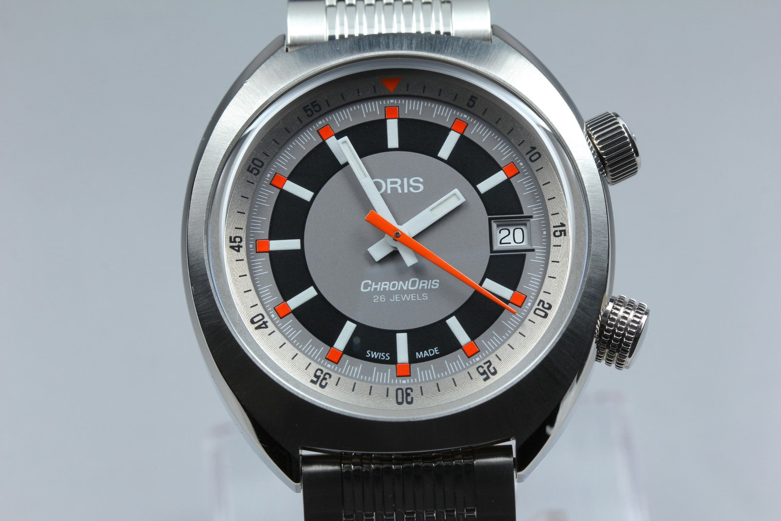 [Near MINT- Box] ORIS ChronOris Date 7737 Gray Dial 38mm Automatic Men's Watch