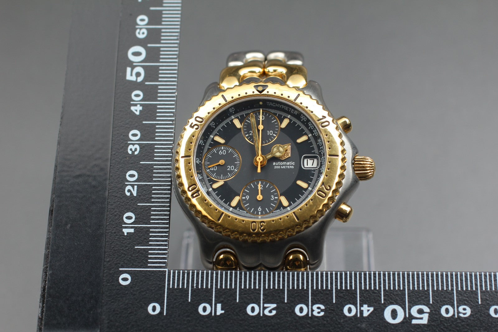 [Exc+5]Box TAG HEUER CG2121-R0 Chronograph Black Automatic Men's Watch 39mm JP