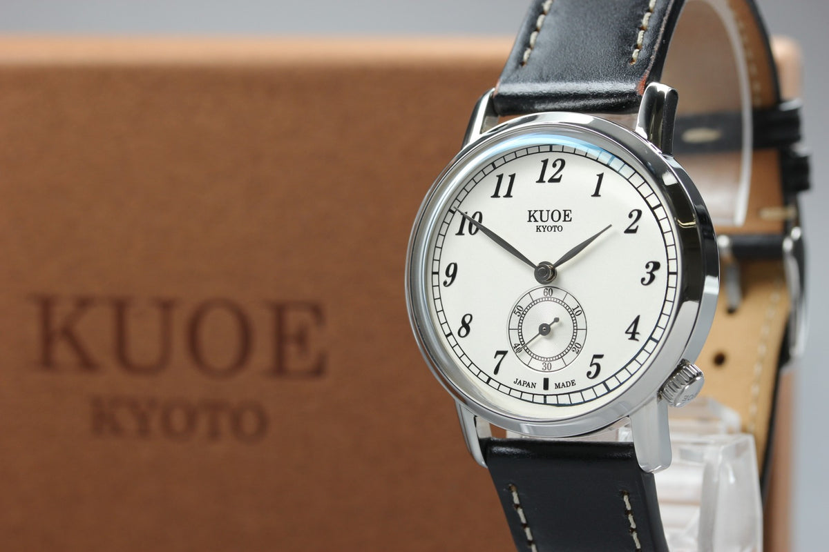 KUOE KYOTO OLD SMITH 90-007﻿ Silver Black 34mm Automatic Men's Watch JAPAN [Box]