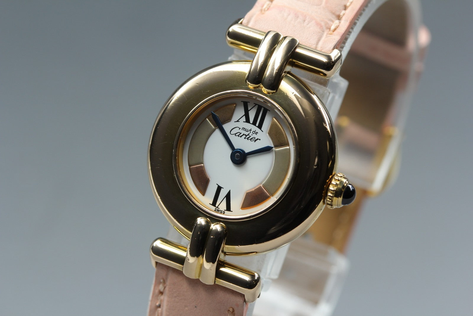 Cartier Must Colisee Vermeil 590002 Pink Gold Women's Quartz Watch Vintage