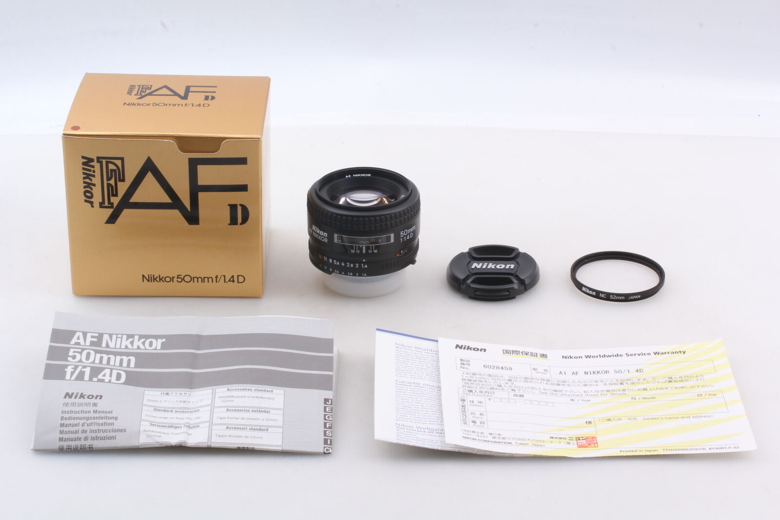 NOS [Top MINT in Box] Nikon AF Nikkor 50mm f1.4 D Standard Lens From JAPAN