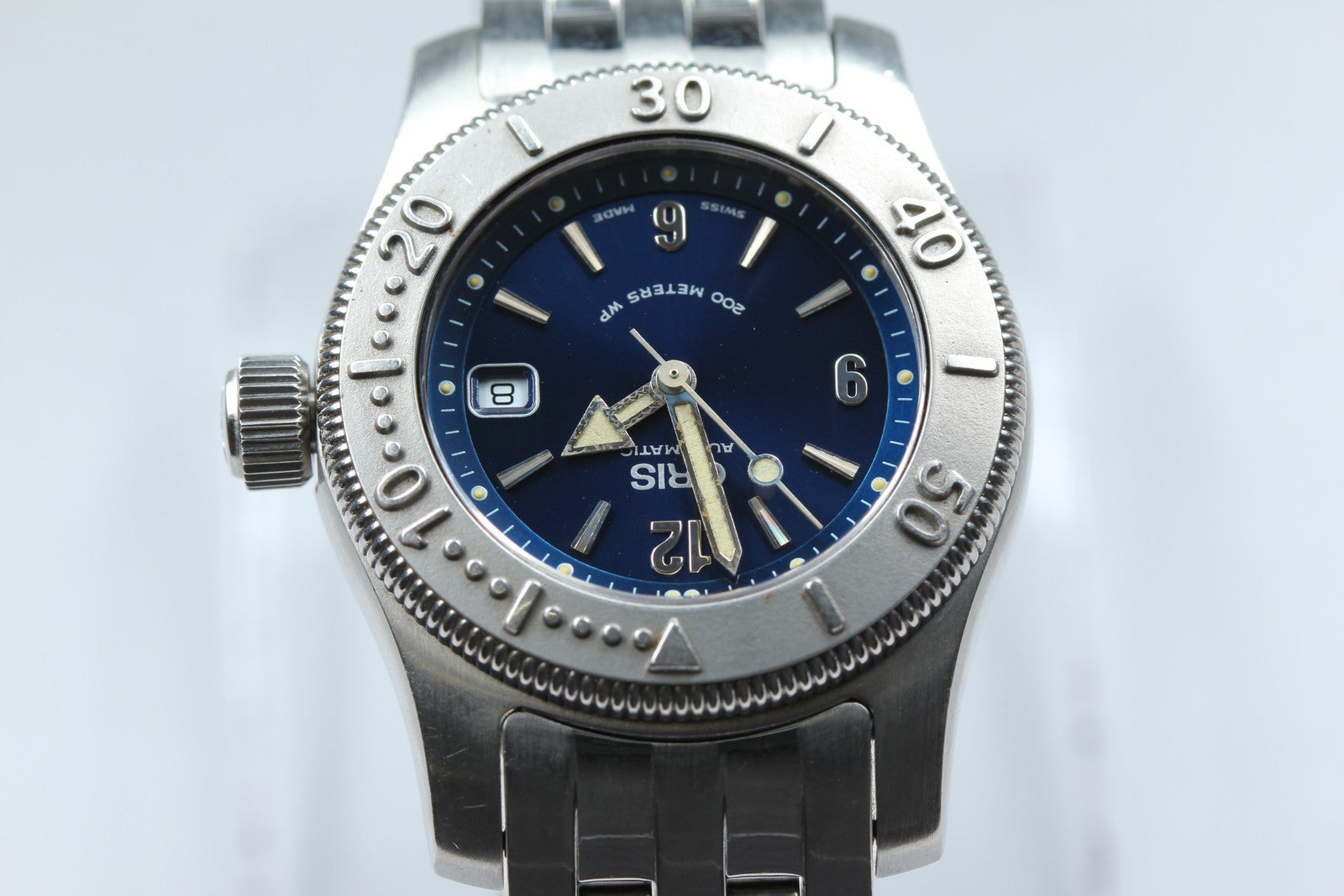 ORIS Big Crown Diver 7508 Automatic Blue Dial Unisex Date Watch 32mm JAPAN Box