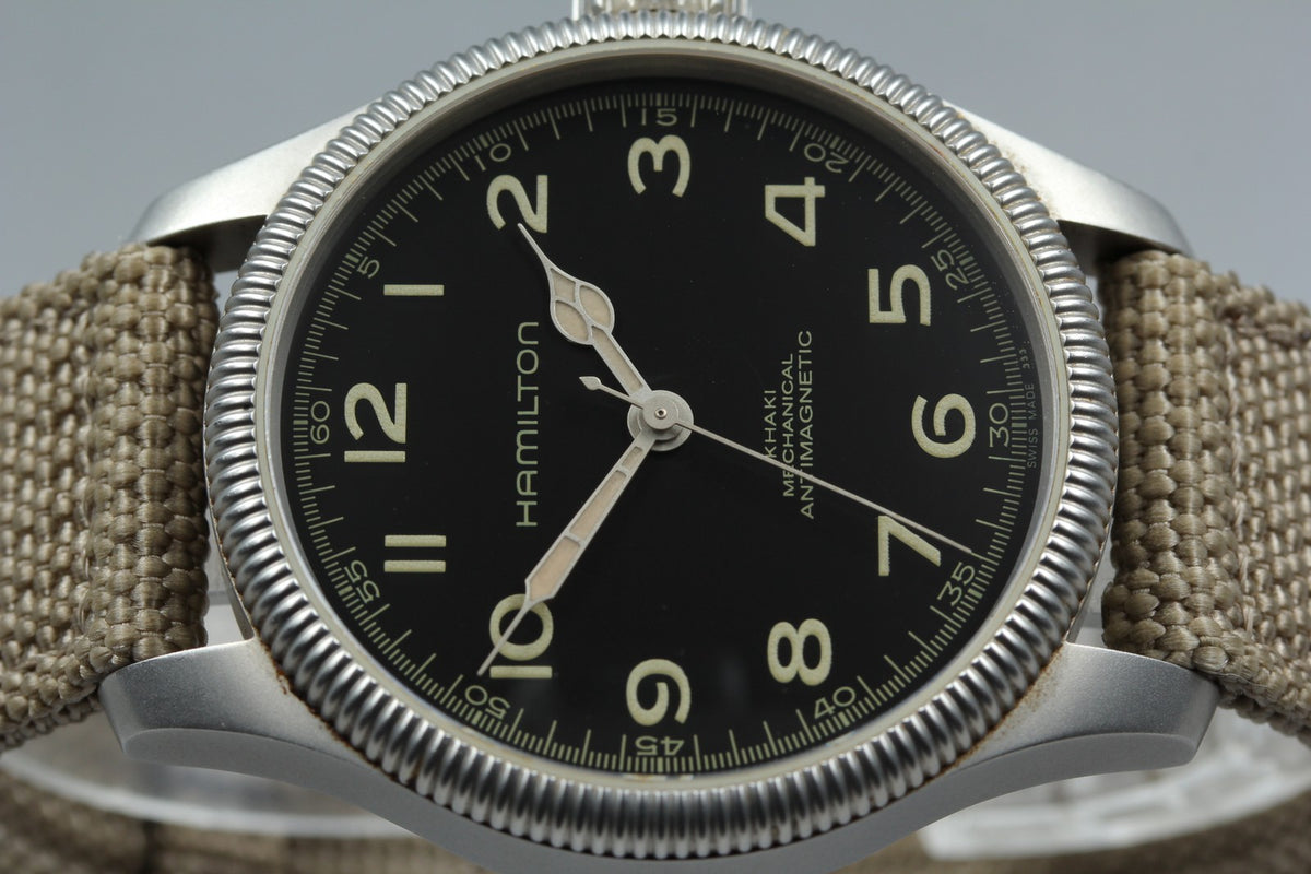 Hamilton Khaki Field Pioneer H604190 Black Automatic Men's Watch 41mm From JAPAN