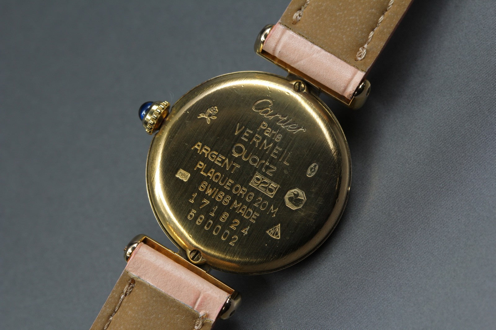Cartier Must Colisee Vermeil 590002 Pink Gold Women's Quartz Watch Vintage