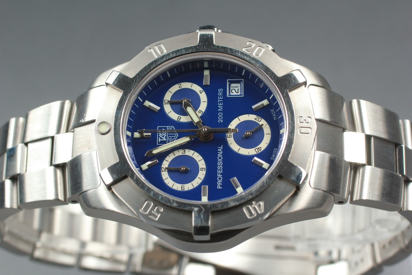 Exc+5*Box TAG HEUER TAG Heuer 2000 Exclusive CN111G Blue Quartz Men's Watch 40mm