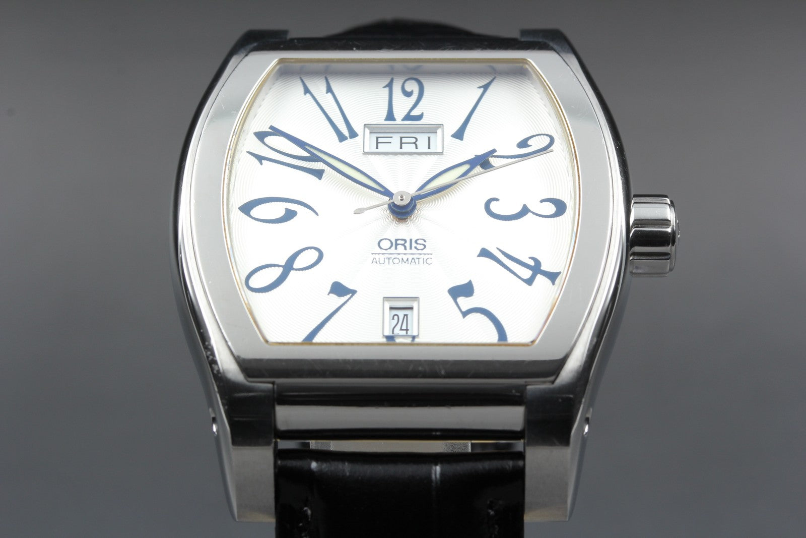 ORIS Miles Day Date 7539 Silver Black 37mm Automatic Men's Watch Japan