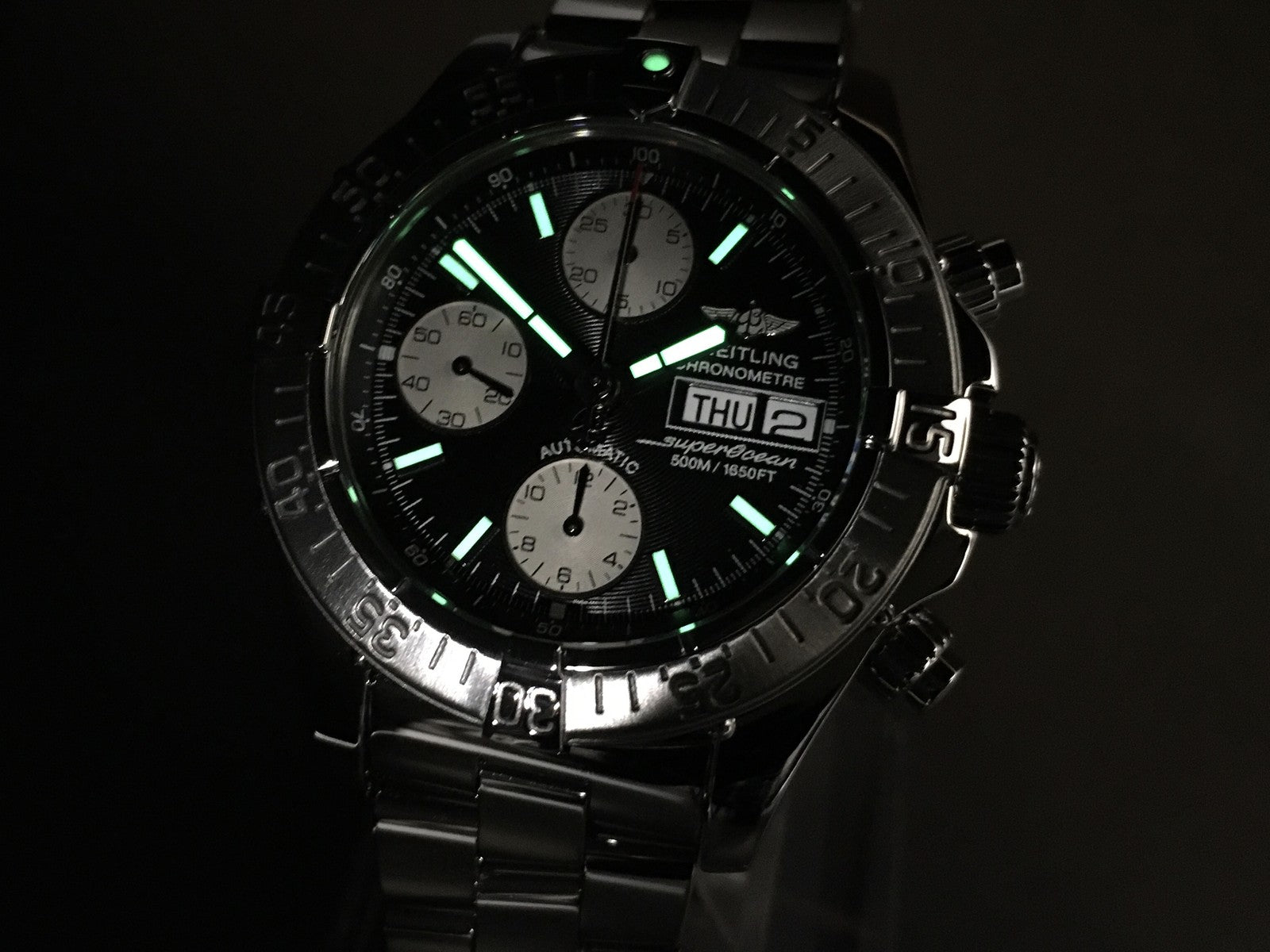 [Polished] BREITLING Superocean Chronograph A13340 Black 41mm AT Men's Watch Box