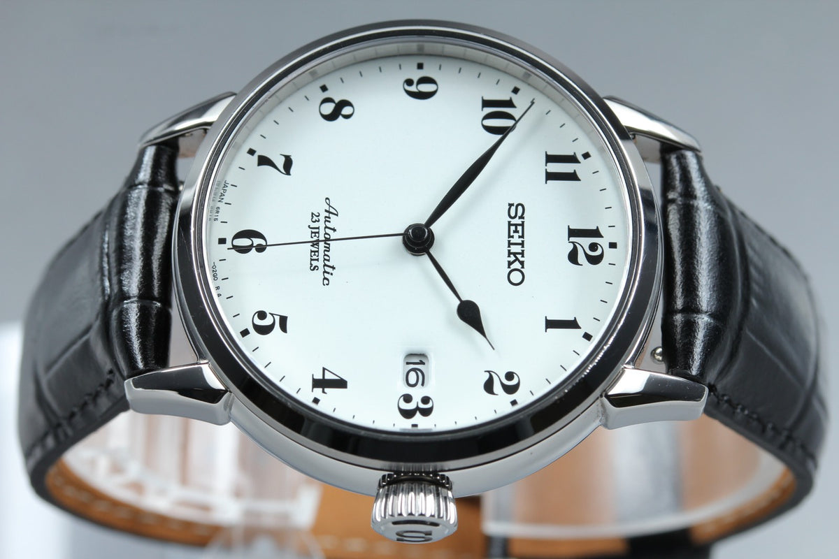SEIKO Presage 6R15-02Z0 SARX027 AT Enamel Dial White Black 38mm Mens Watch JAPAN