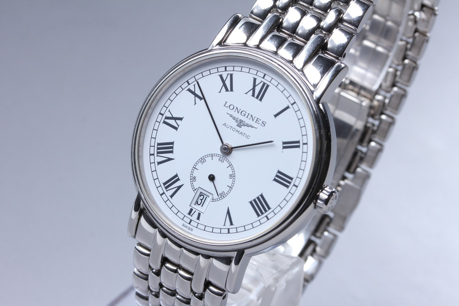 Exc+5*Box LONGINES Presence L4.805.4 White Dial Automatic Men's Watch 38mm JAPAN