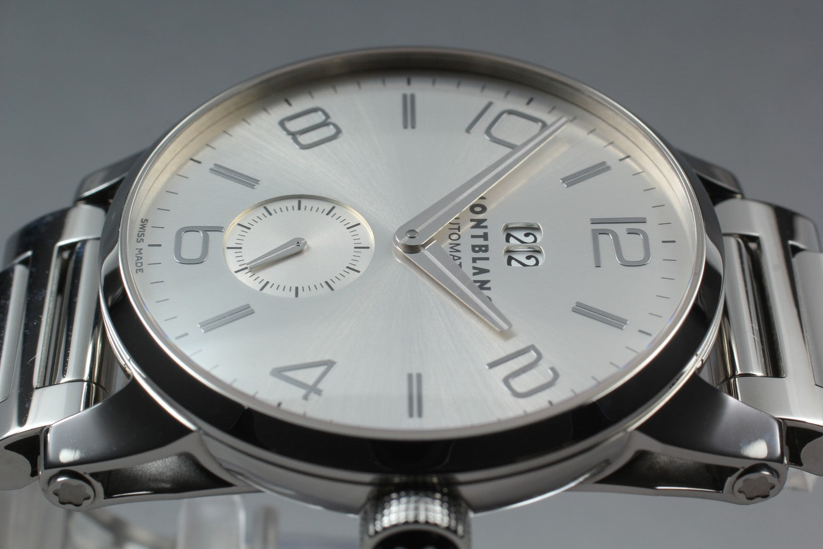 [Near MINT- Box] Montblanc TimeWalker 7050 Silver 42mm Men's Automatic Watch