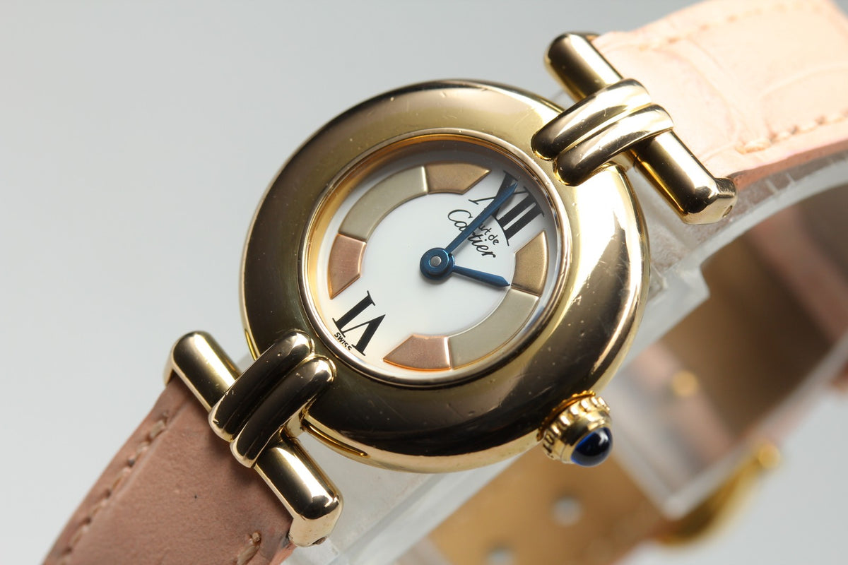 Cartier Must Colisee Vermeil 590002 Pink Gold Women's Quartz Watch Vintage