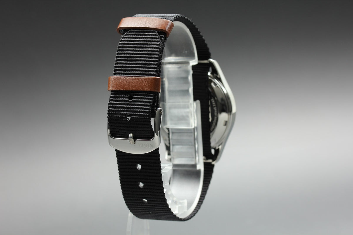 KUOE KYOTO OLD SMITH 90-002 35mm Black Automatic Men's Watch JAPAN [Box]