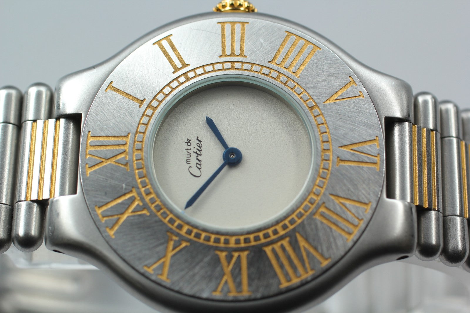 [Exc+5] Cartier Must de Cartier 21 31mm Silver Gold Unisex Quartz Watch JAPAN