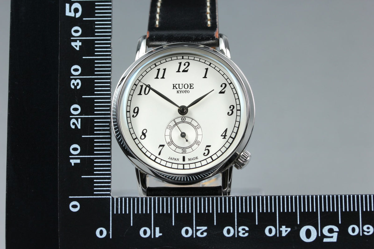 KUOE KYOTO OLD SMITH 90-007﻿ Silver Black 34mm Automatic Men's Watch JAPAN [Box]