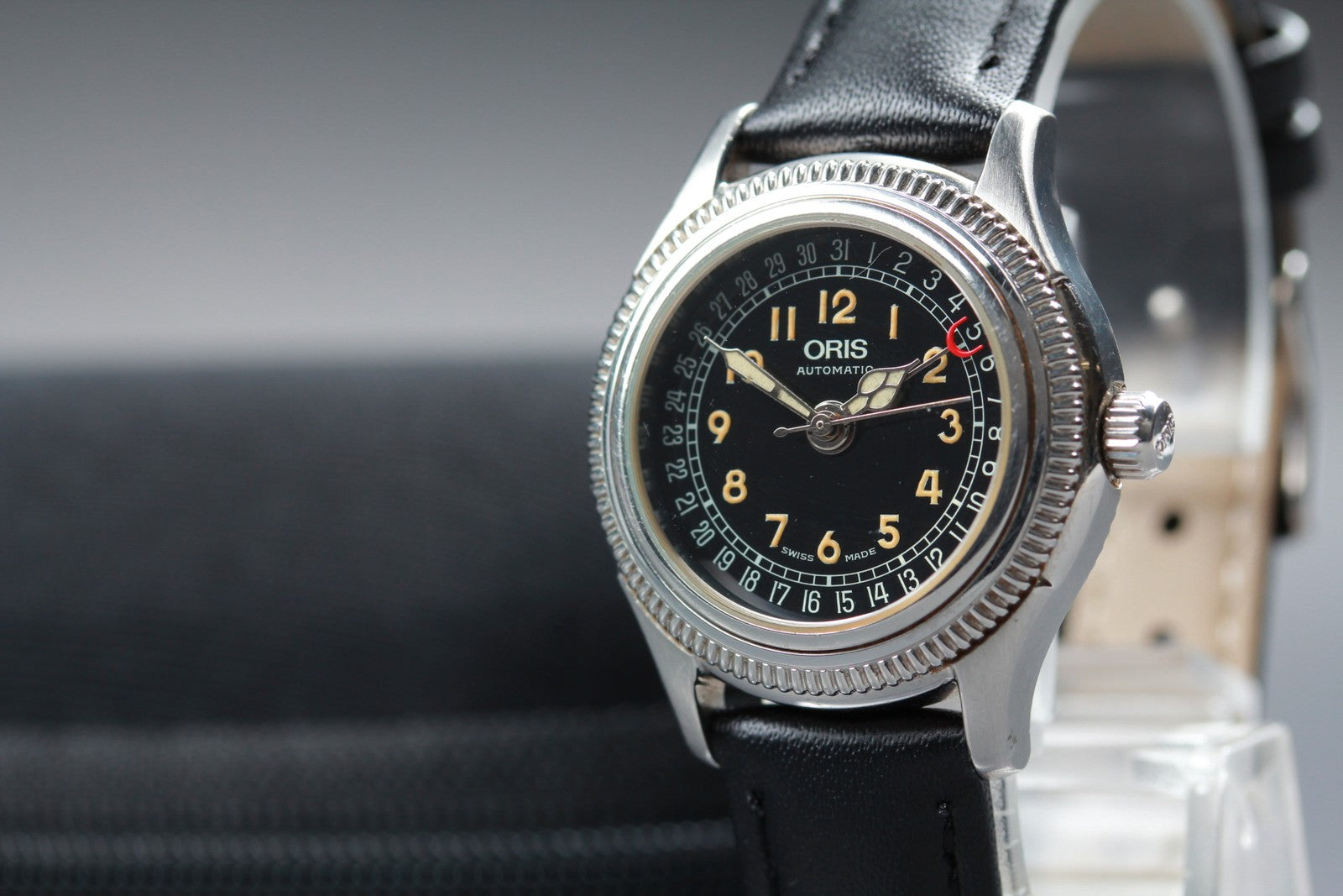 ORIS Pointer Date 7472 Black Dial Automatic Date Women's Watch 28mm JAPAN Exc+5