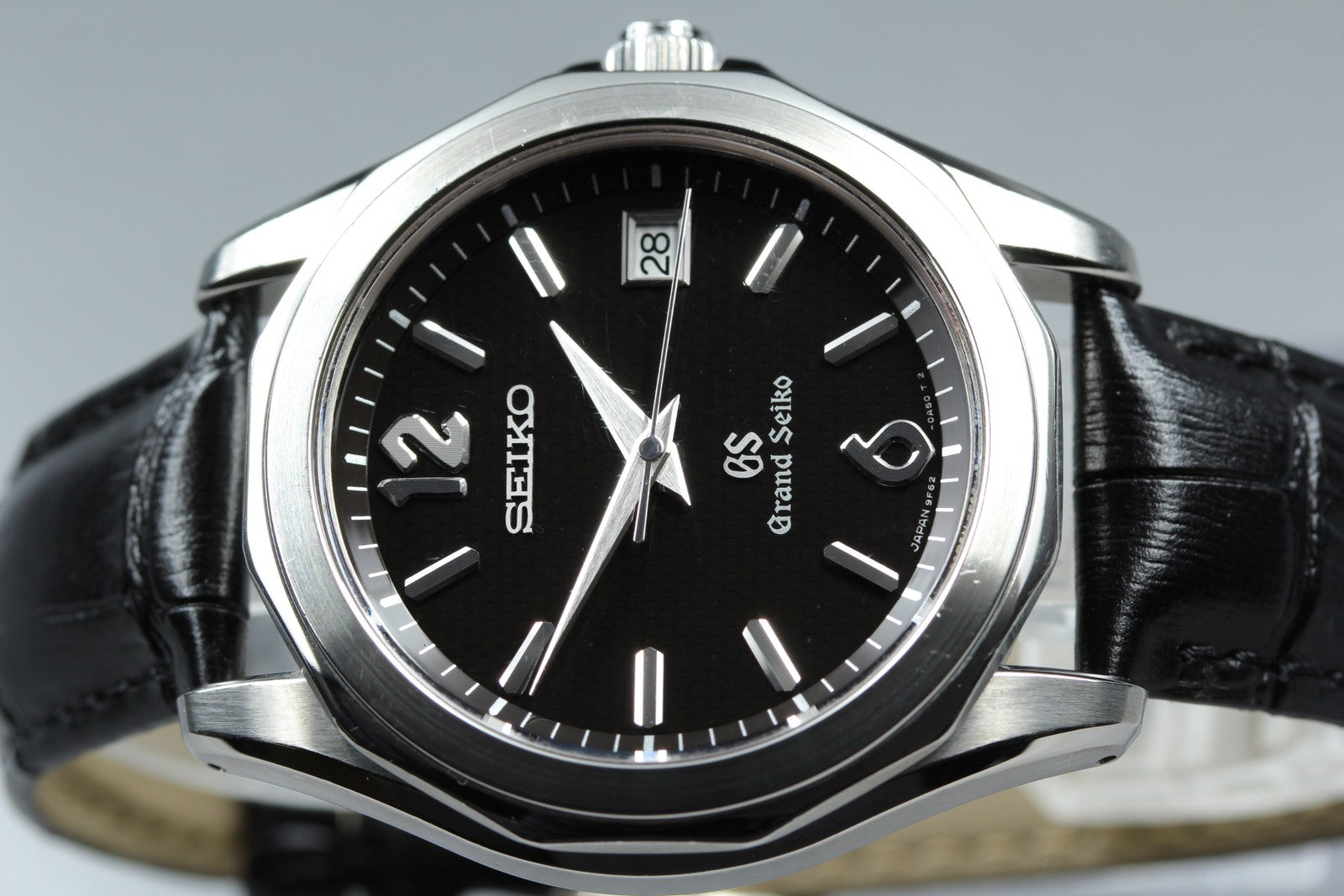 Vintage SEIKO Grand Seiko 9F62-0A60 SBGX035 Quartz Black Men's Watch 38mm JAPAN