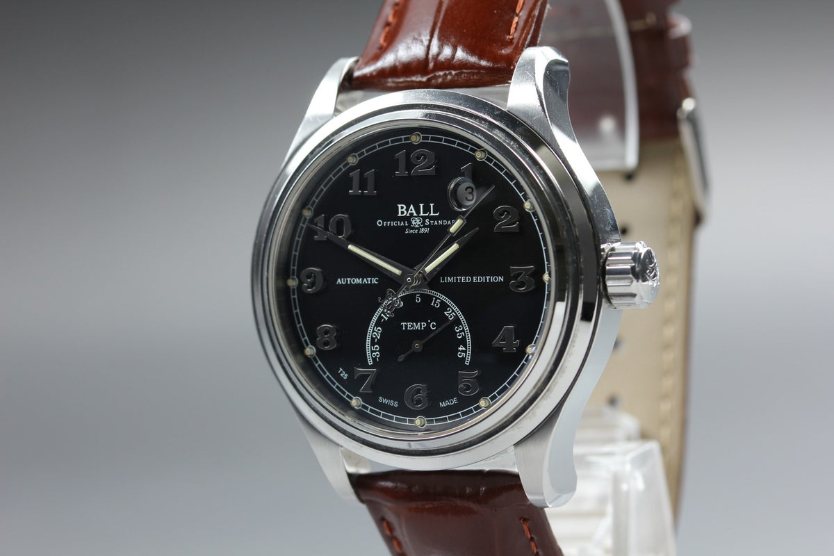 Ball Trainmaster NT1050D Automatic Black Dial Date Men's Watch 41mm From JAPAN