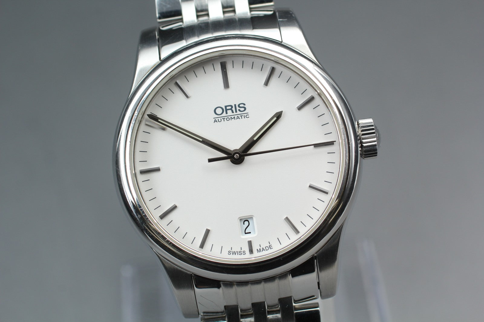 [Exc+5 Box] ORIS Classic Date 7578 Silver 37mm Automatic Men's Watch JAPAN