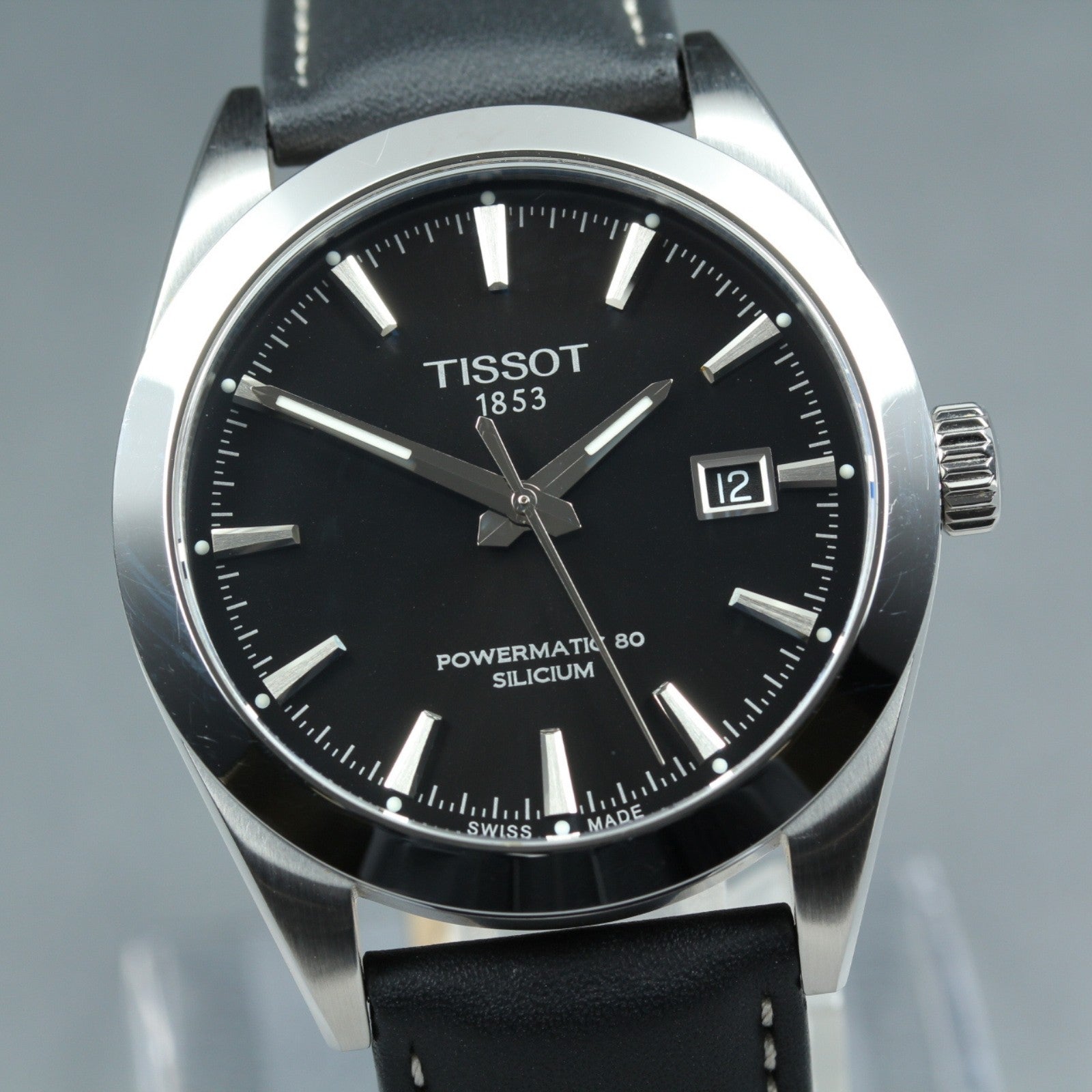 TISSOT Gentleman T127407A Automatic Date Black Dial Men's Watch 40mm JAPAN Box